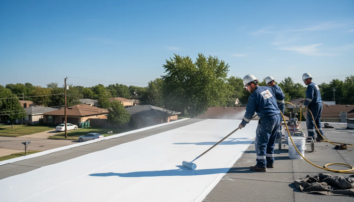 Commercial roof coating in Roscoe, MO near me